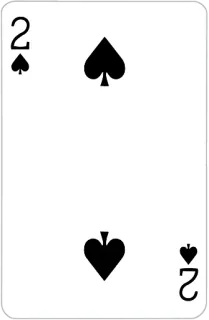 2⃣ 2 carta, picas, juego, naipe telegram sticker
