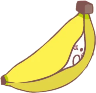 🙈 바나나, 귀여운, 동물, 카와이, 토끼, 과일 telegram sticker