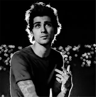 ▪️ Zayn Malik ca sĩ, người nổi tiếng, âm nhạc, chân dung, đen trắng telegram sticker