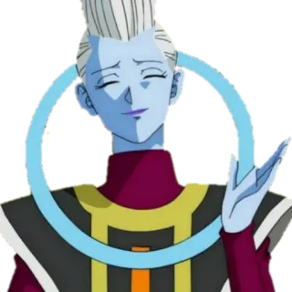 👋 Whis Dragon Ball 애니메이션, 천사, 파란색, 드래곤볼 슈퍼 telegram sticker
