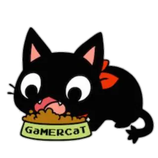 😋 GAMERCAT gato, gamer, animal, animal de estimação, desenho animado, fofo telegram sticker