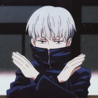 🙌 anime, character, crossed arms, no, stop telegram sticker