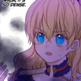 🪜 WHOA, IT'S SO DENSE. dibujos animados, anime, chica, rubia, bocadillo, denso telegram sticker