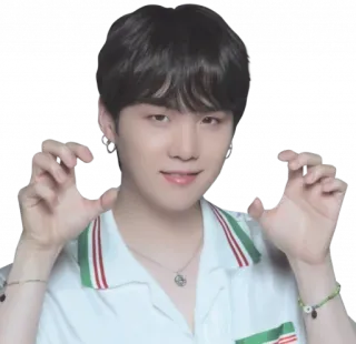 👐 Suga K-pop, idol, Korean, celebrity, singer, BTS, Min Yoongi telegram sticker