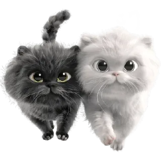 ☺️ koty, kocięta, słodkie, zwierzęta, puszyste, zwierzaki, przyjaźń telegram sticker