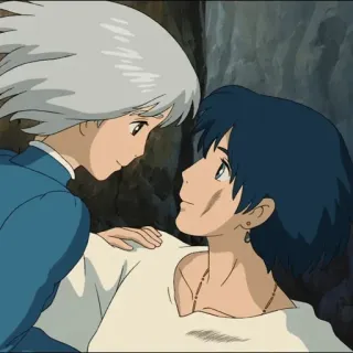 ⚜ Howl, Sophie Howl's Moving Castle Anime, Película, Studio Ghibli, Romance, Fantasía telegram sticker