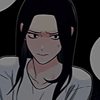 👿 mulher, anime, desenho animado, personagem, expressão, preocupada telegram sticker