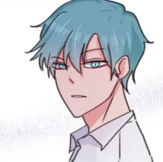 💌 Anime, Manga, Kreskówka, Postać, Chłopak, niebieskie włosy telegram sticker