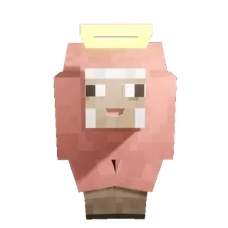 😇 Minecraft, Schaf, Rosa, Pixel Art, Videospiel, Süß whatsapp sticker