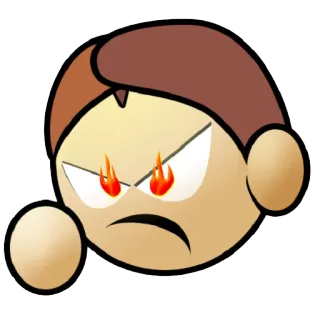 😡 злой, расстроенный, мультфильм, лицо, эмоция, персонаж telegram sticker