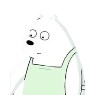 🐼 Ice Bear We Bare Bears desenho animado, urso polar, We Bare Bears, urso, fofo telegram sticker