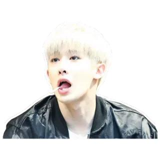 😜 kpop, วอนโฮ, นักร้อง, อมยิ้ม, คนดัง telegram sticker