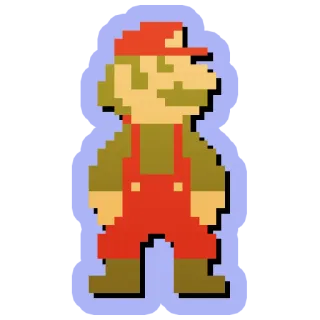 🙎‍♂️ Mario Mario, Jeu vidéo, Nintendo, Pixel art telegram sticker