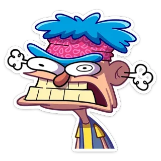 😡 Dessin animé, Colère, Personnage, Illustration, Autocollant telegram sticker
