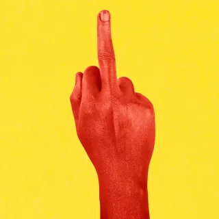 🖕 dedo do meio, gesto ofensivo, rude, mão, dedo, insulto telegram sticker