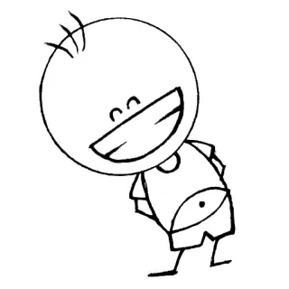 😧 dibujo animado, personaje, dibujo, sonrisa, ilustración whatsapp sticker