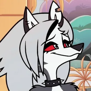😲 Loona Helluva Boss カートゥーン, 地獄犬, アニメ, キャラクター, ヘルヴァボス, ルーナ telegram sticker