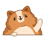 👋 hond, puppy, zwaaien, schattig, vriendelijk, groet whatsapp sticker