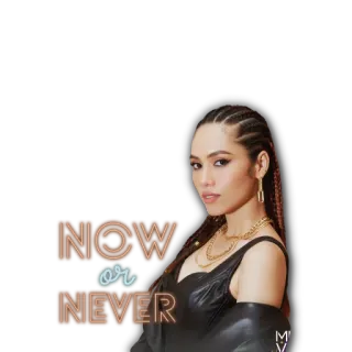 💋 NOW or NEVER femme, maintenant ou jamais, portrait, beauté, musique telegram sticker