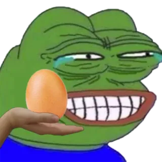 🥚 Pepe the Frog Meme, Sapo, Ovo, Engraçado, Internet, Desenho animado whatsapp sticker