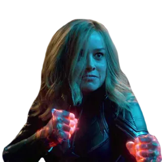 🙂 Captain Marvel 漫威, 超级英雄, 惊奇队长, 布丽·拉尔森, 复仇者联盟 telegram sticker