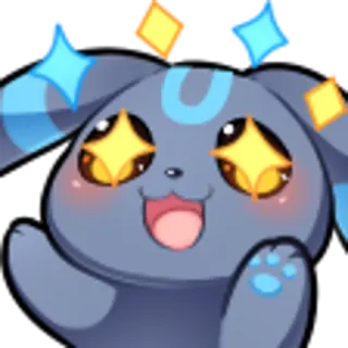 🤩 Umbreon Pokemon pokemon, umbreon, emoticono, kawaii, lindo, brillo telegram sticker
