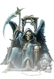 🤑 Grim Reaper Faucheuse, Mort, Squelette, Faux, Fantaisie, Gothique telegram sticker