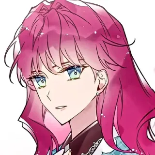 💭 anime, manga, pink hair, female, woman, portrait, comic telegram sticker
