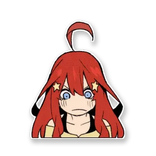 😞 anime, sticker, cartoon, character telegram sticker