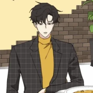 🎗 アニメ, マンガ, キャラクター, ポートレート, 男, イラスト, 漫画 telegram sticker