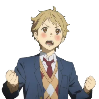 ✨ anime, character, angry, excited, cartoon whatsapp sticker