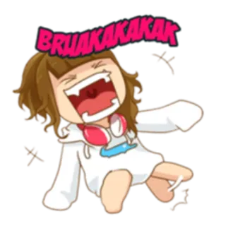 😂 BRUAKAKAKAK rire, dessin animé, joie, drôle, emoji telegram sticker