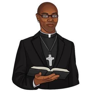 🙏 pastor, religius, kristen, rohaniwan, alkitab, salib telegram sticker