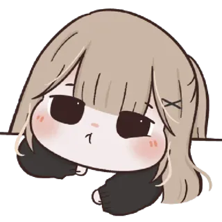 🥺 Chibi, Anime, Słodkie, Manga, Kreskówka, Dziewczyna, Kawaii telegram sticker