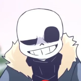 ❄️ Sans Undertale squelette, undertale, jeu vidéo, bd, souriant telegram sticker