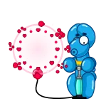 ❤️ Luftballontier, Herz, Cartoon, Illustration whatsapp sticker