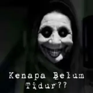🔗 Kenapa Belum Tidur?? horror, spaventoso, fantasma, inquietante, mostro telegram sticker