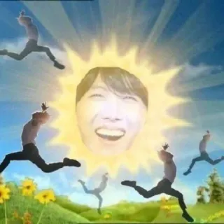 ✨ sun, sky, dancing, flowers, happy, person telegram sticker