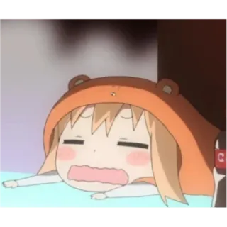 😫 anime, mengantuk, malas, imut, manga whatsapp sticker