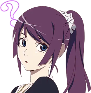 ❓ Anime, Tanda tanya, Karakter, Bingung telegram sticker