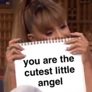 ❤️ you are the cutest little angel anioł, słodki, komplement, uroczy, afirmacja telegram sticker