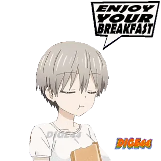 🍶 ENJOY YOUR BREAKFAST breakfast, food, cartoon, anime, snack telegram sticker