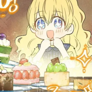 👑 명 Anime, Dessert, Mignon, Gâteau, Fille, Kawaii telegram sticker