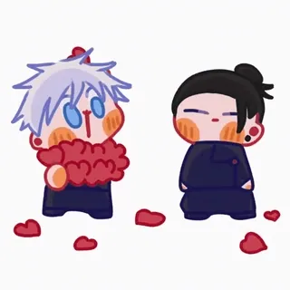 ❤ 애니메이션, 만화, 하트, 사랑, 귀여운, 커플 telegram sticker