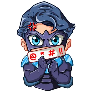 🤬 arrabbiato, parolacce, censurato, cartoni animati, adesivo whatsapp sticker