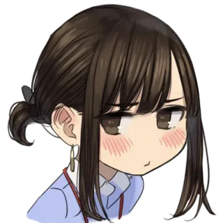 😍 Аниме, Девушка, Мило, Портрет, Мультфильм telegram sticker