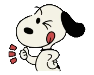 👍 Snoopy Peanuts 卡通, 狗, 史努比, 花生漫画, 赞 whatsapp sticker