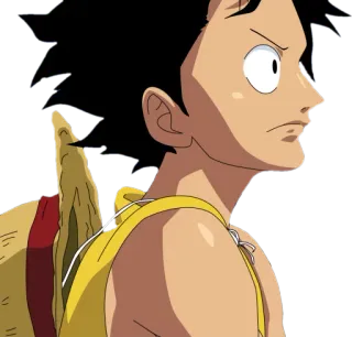 😕 Monkey D. Luffy One Piece Anime, One Piece, Luffy, Monkey D. Luffy, Desenho animado, Chapéu de palha telegram sticker