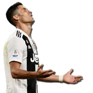 🙄 Cristiano Ronaldo voetbal, voetbal, atleet, speler, viering, Juventus telegram sticker