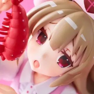 😮 Anime, Figura, Camarão, Fofo, Kawaii, Garota whatsapp sticker